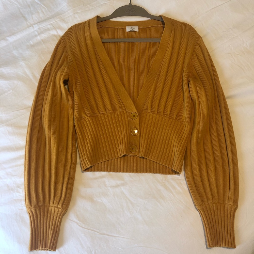 Aritzia Wilfred New Plunge Front Cardigan